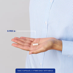 Pure Encapsulations MSM capsules closeup illustrating easy-to-swallow capsules.