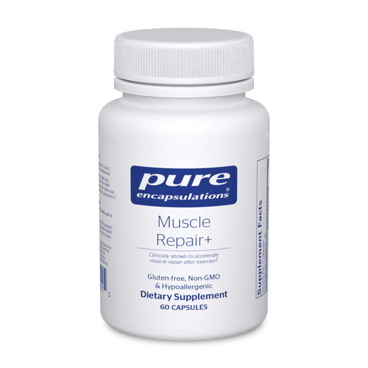 Pure Encapsulations Muscle Repair+ bottle offering convenient recovery support for active lifestyles