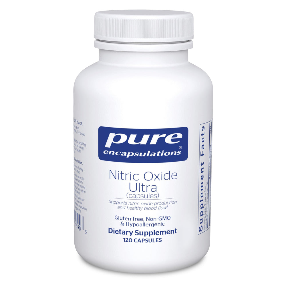 Pure Encapsulations Nitric Oxide Ultra bottle front for vascular support