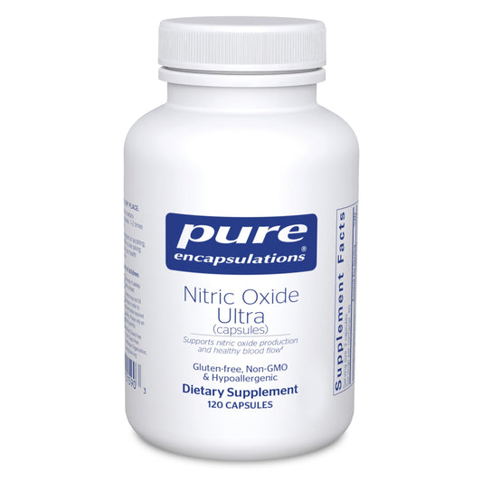 Pure Encapsulations Nitric Oxide Ultra bottle front for vascular support
