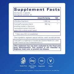 Pure Encapsulations Nitric Oxide Ultra capsules closeup, convenient daily capsules for vascular health.