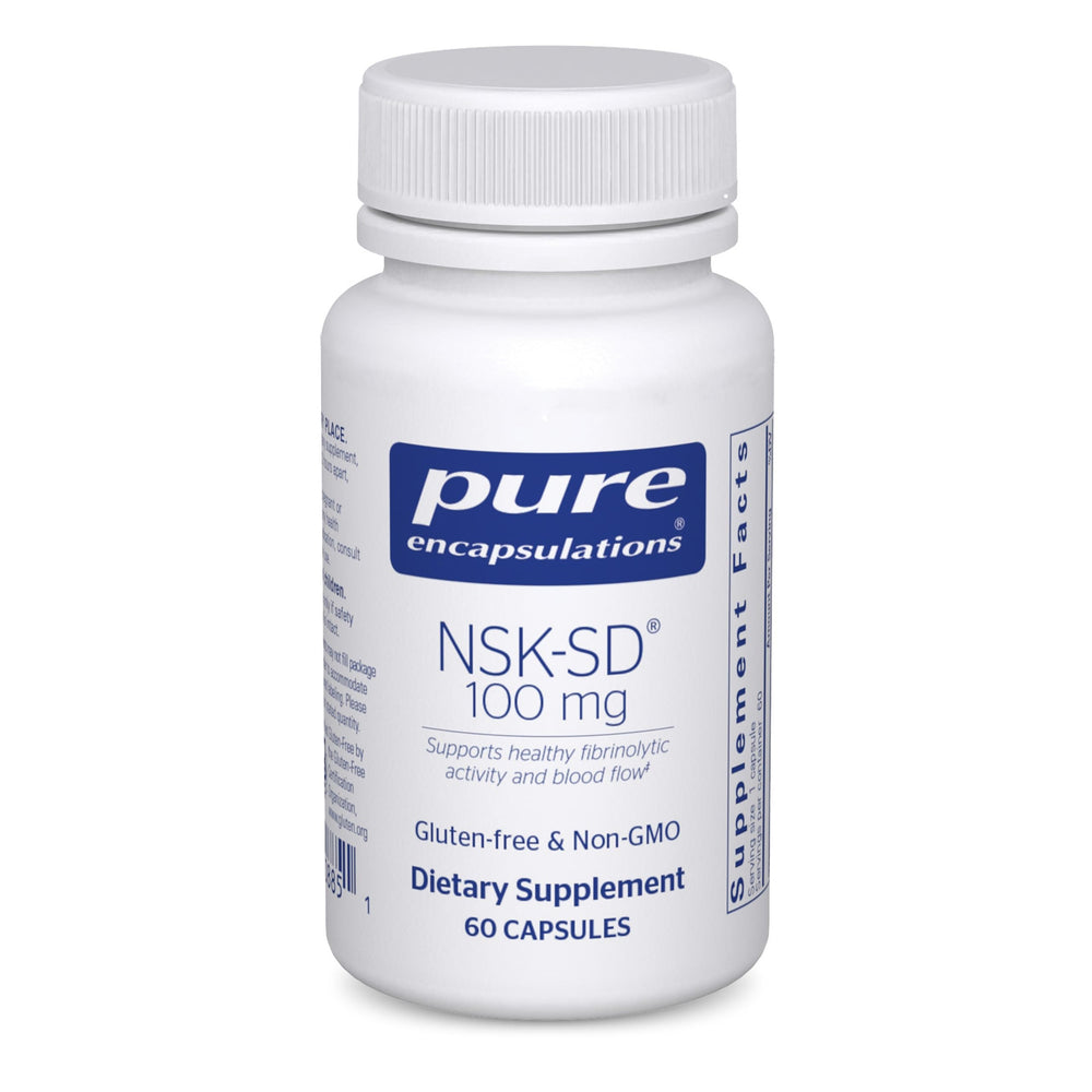 Pure Encapsulations NSK-SD bottle front showing label and product name, potentially indicating circulation support