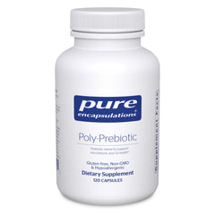 Pure Encapsulations Poly-Prebiotic bottle front supports daily gut health.