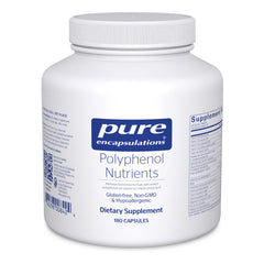 Pure Encapsulations Polyphenol Nutrients bottle showing a potent antioxidant blend for cellular support.