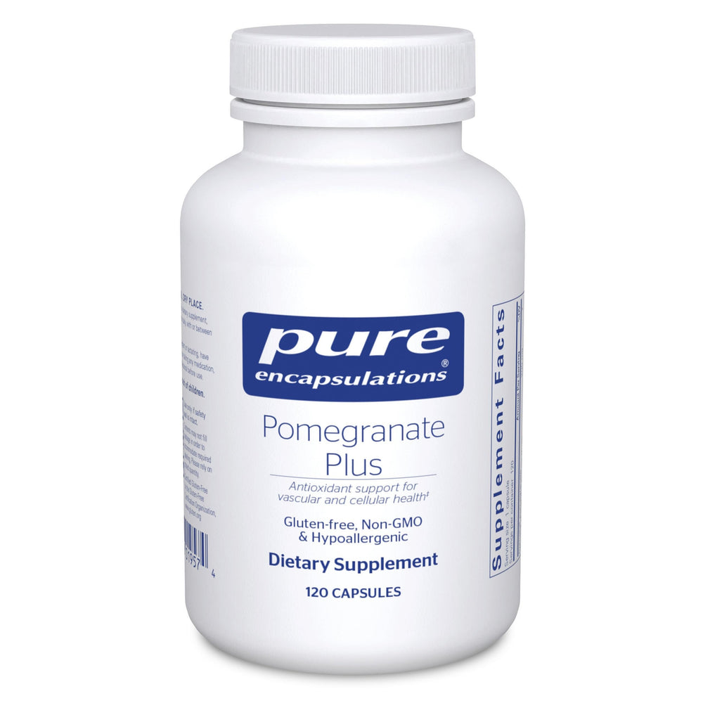 Pure Encapsulations Pomegranate Plus bottle and capsules for antioxidant support