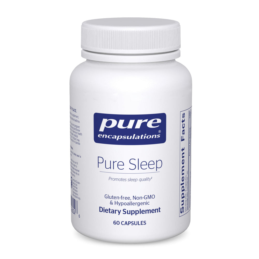 Pure Sleep bottle by Pure Encapsulations, calm-night support in a sleek bottle.
