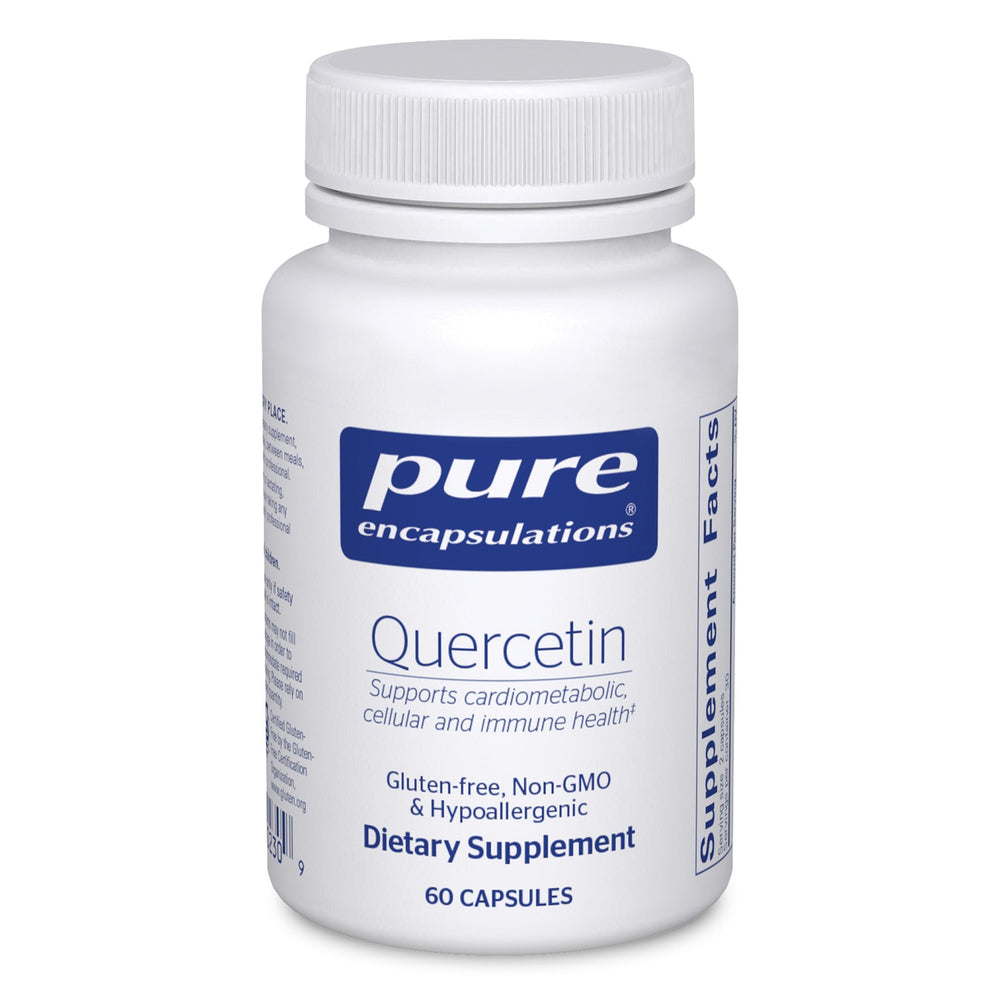 Pure Encapsulations Quercetin 500 mg bottle showing antioxidant support