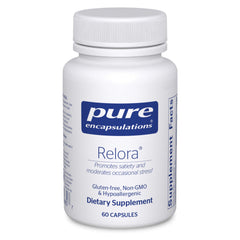 Pure Encapsulations Relora bottle front view for stress support.
