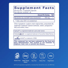Resveratrol VES-Sorb capsules designed for easy daily dosing