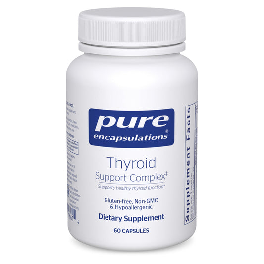 Pure Encapsulations Thyroid Support Complex bottle pour for daily thyroid nourishment.