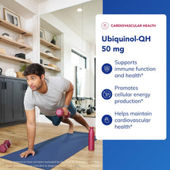Pure Encapsulations Ubiquinol-QH 50 mg supplement facts panel highlights potency.
