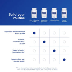 Pure Encapsulations Ultra B-Complex daily routine capsules support consistent intake