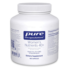Pure Encapsulations Women's Nutrients 40+ bottle pour supports daily urinary health.