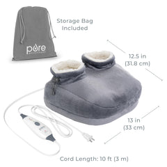 Pure Enrichment PureRelief Deluxe Foot Warmer 2-hour auto shut-off feature in action