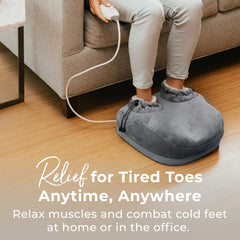 Pure Enrichment PureRelief Deluxe Foot Warmer placed under a desk for office warmth