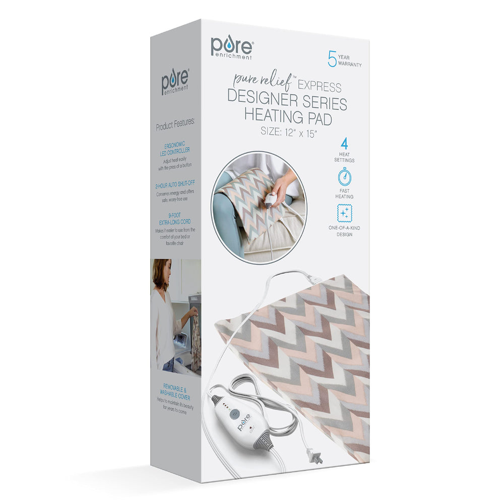 Pure Enrichment PureRelief Express pad on lap during relaxation