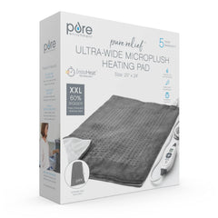 Pure Enrichment PureRelief warranty tag highlights five-year coverage for peace of mind.