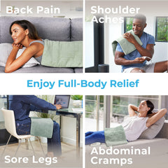 LCD controller on PureRelief XL heating pad for easy heat setting adjustments