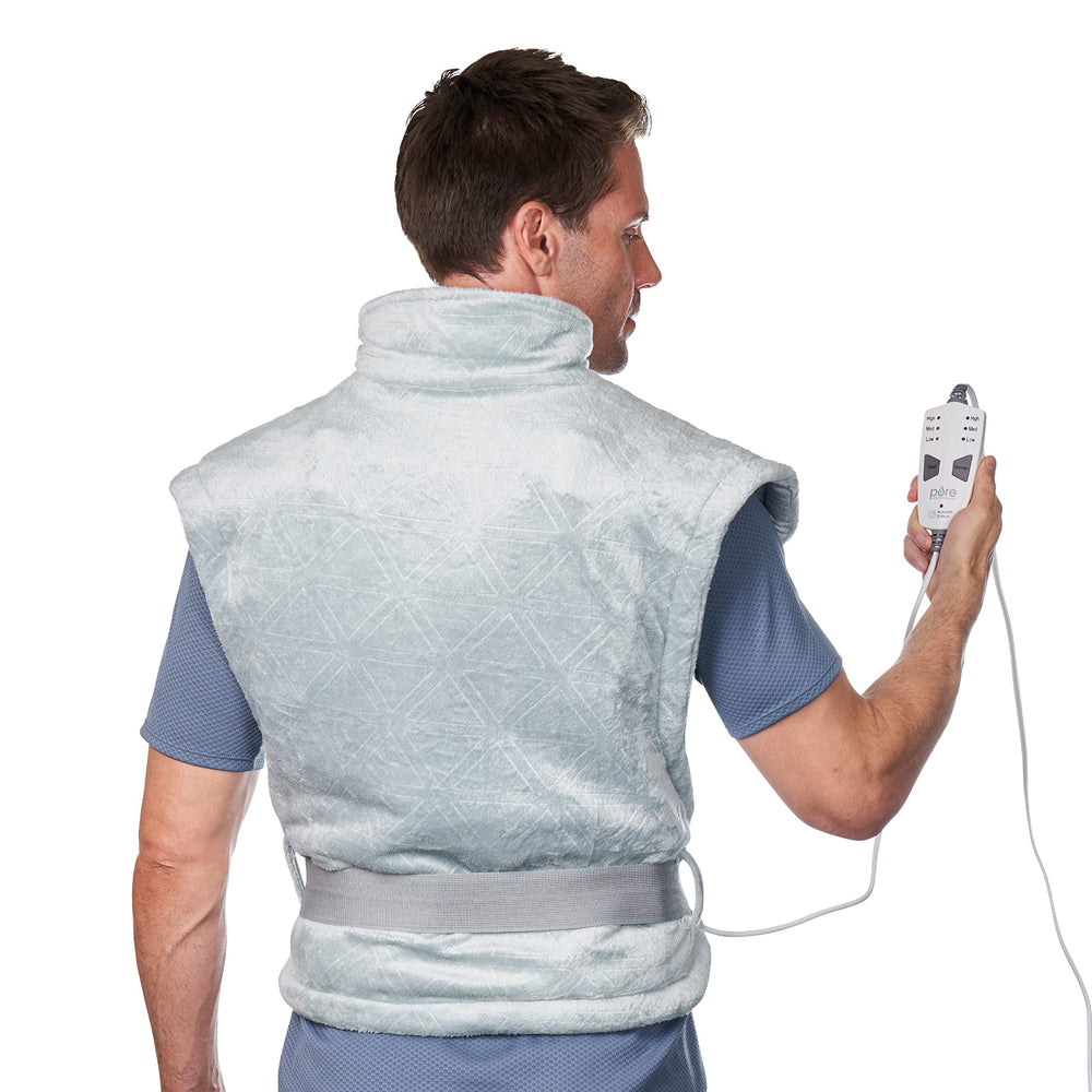 Pure Enrichment WeightedWarmth back-neck pad assembled for full-back coverage and relaxation