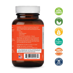 Pure Essence EnergyPlus bottle back reveals ingredients for natural stamina.