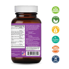Pure Essence Labs ProFema capsules closeup showing vitamin-rich formula.