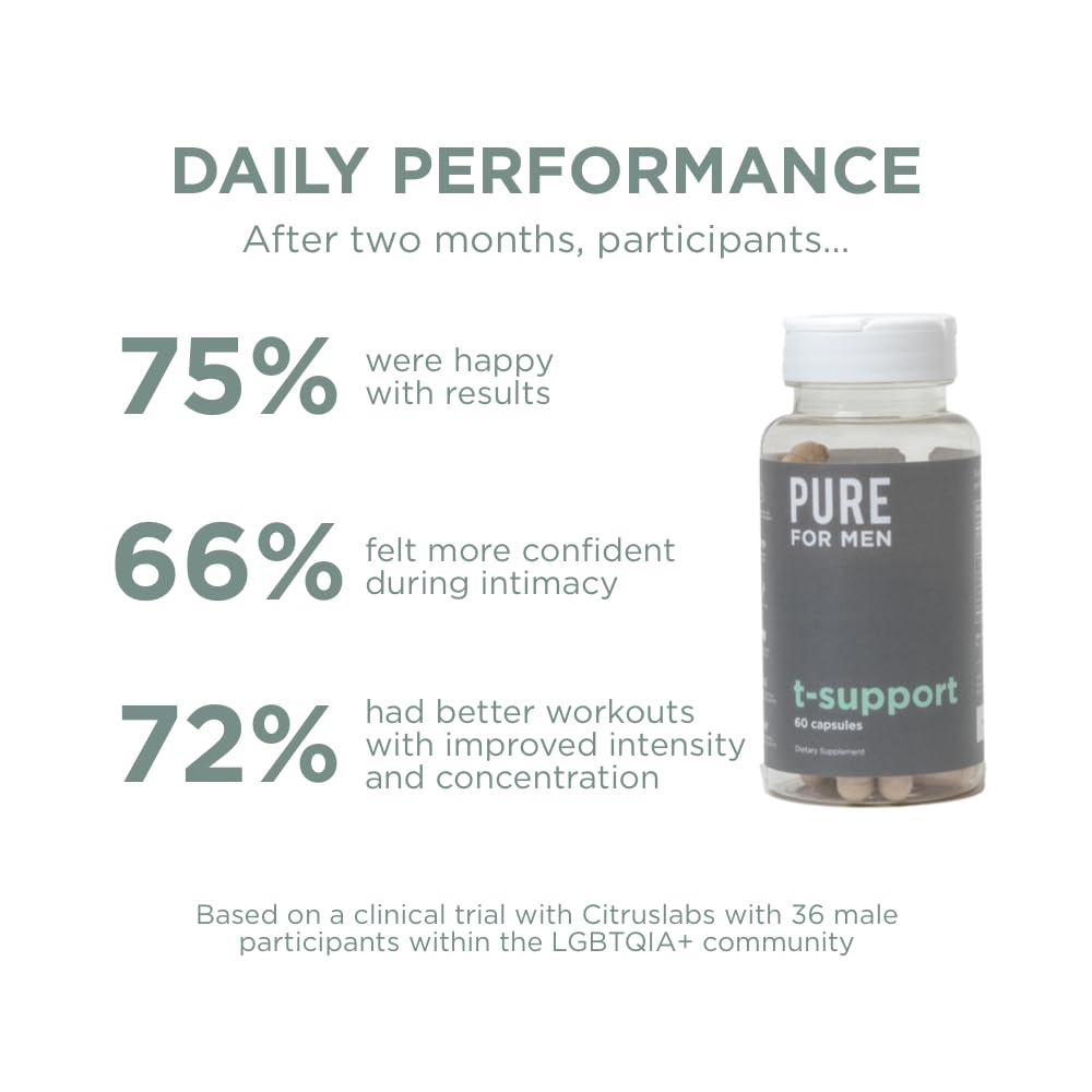 Pure for Men T-Support packaging photographed in gym setting