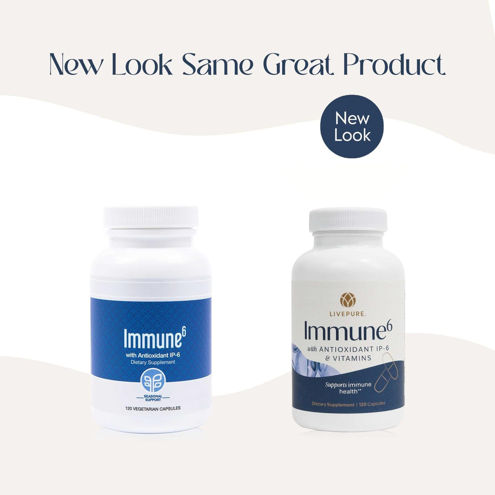 PURE Immune6 label details show IP6 and selenium information.