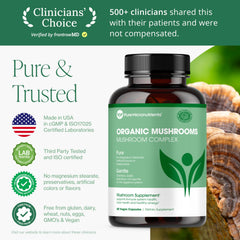 Pure Micronutrients Lions Mane capsule closeup highlighting cognitive focus potential