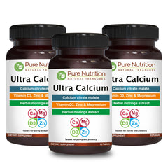 Pure Nutrition Ultra Calcium bottle front view for daily calcium support