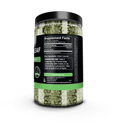 Pure Original Ingredients alfalfa leaf capsules on a kitchen counter ready for daily use