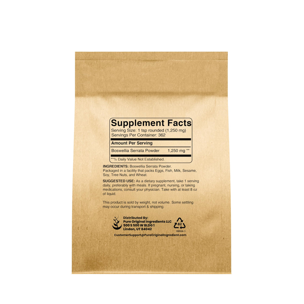 Boswellia Serrata extract close up jar highlighting pure powder for supplements.