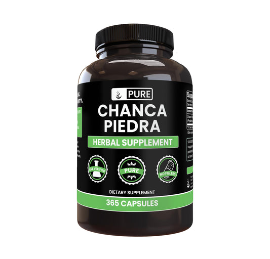 Pure Original Ingredients Chanca Piedra capsules bottle shows a pure daily supplement.