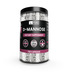 Pure Original Ingredients D-Mannose bottle front, clean design for daily use.