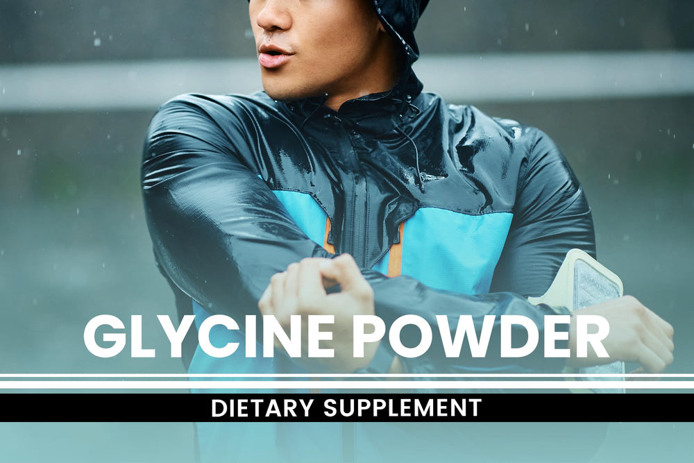 Unflavored glycine powder with neutral profile ready for blends.