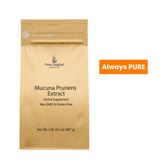 PURE ORIGINAL INGREDIENTS Mucuna Pruriens pour-ready pack enabling easy mixing.