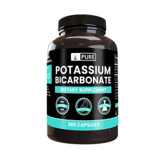 Pure Original Ingredients potassium bicarbonate capsules bottle front for daily potassium support