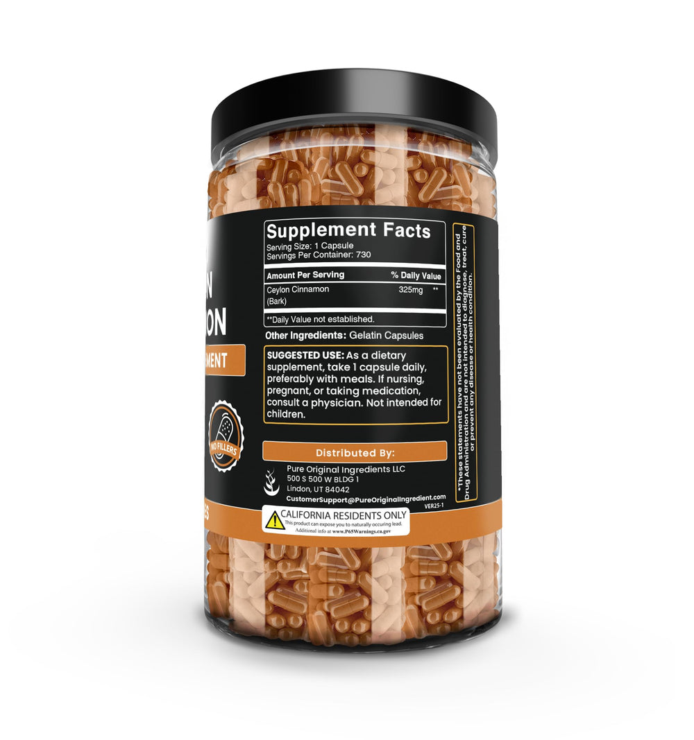 Pure Original Ingredients Sri Lanka origin labeling for true cinnamon