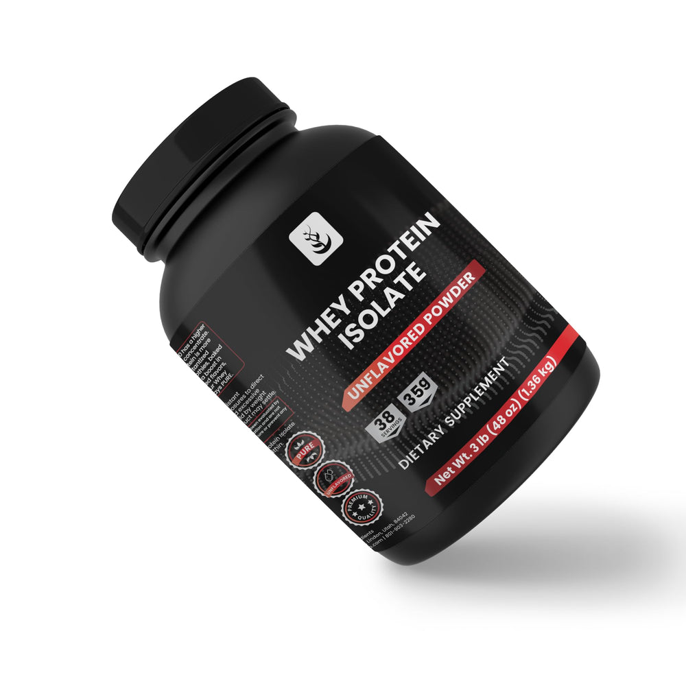 Pure Original Ingredients Whey Protein Isolate canister showing clean nutrition