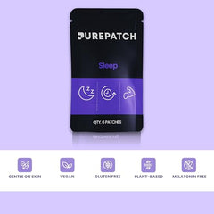 Pure Patch Sleep Patch close-up on skin with gentle adhesive.