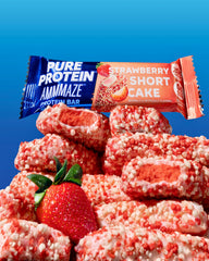 Pure Protein AMMMAZE bars offer 20g protein per bar with 0g added sugar.