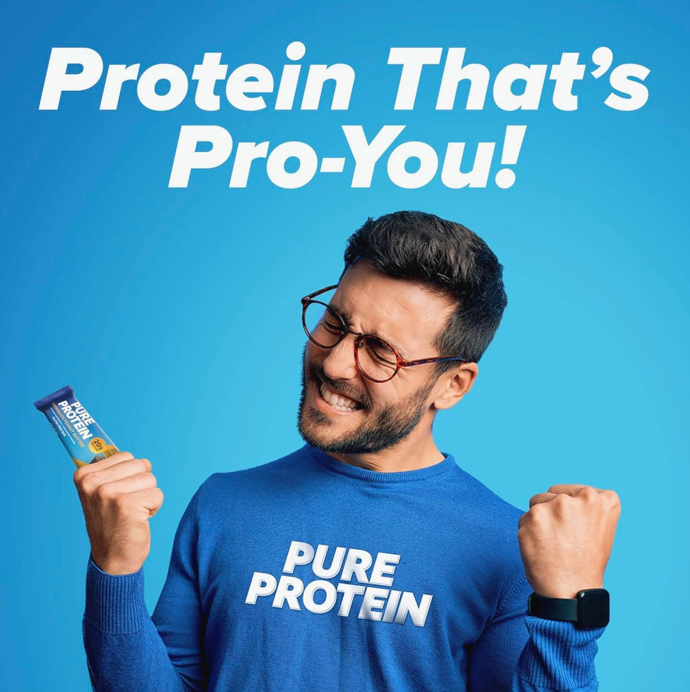 Pure Protein pre- and post-workout fuel concept image suggesting performance support