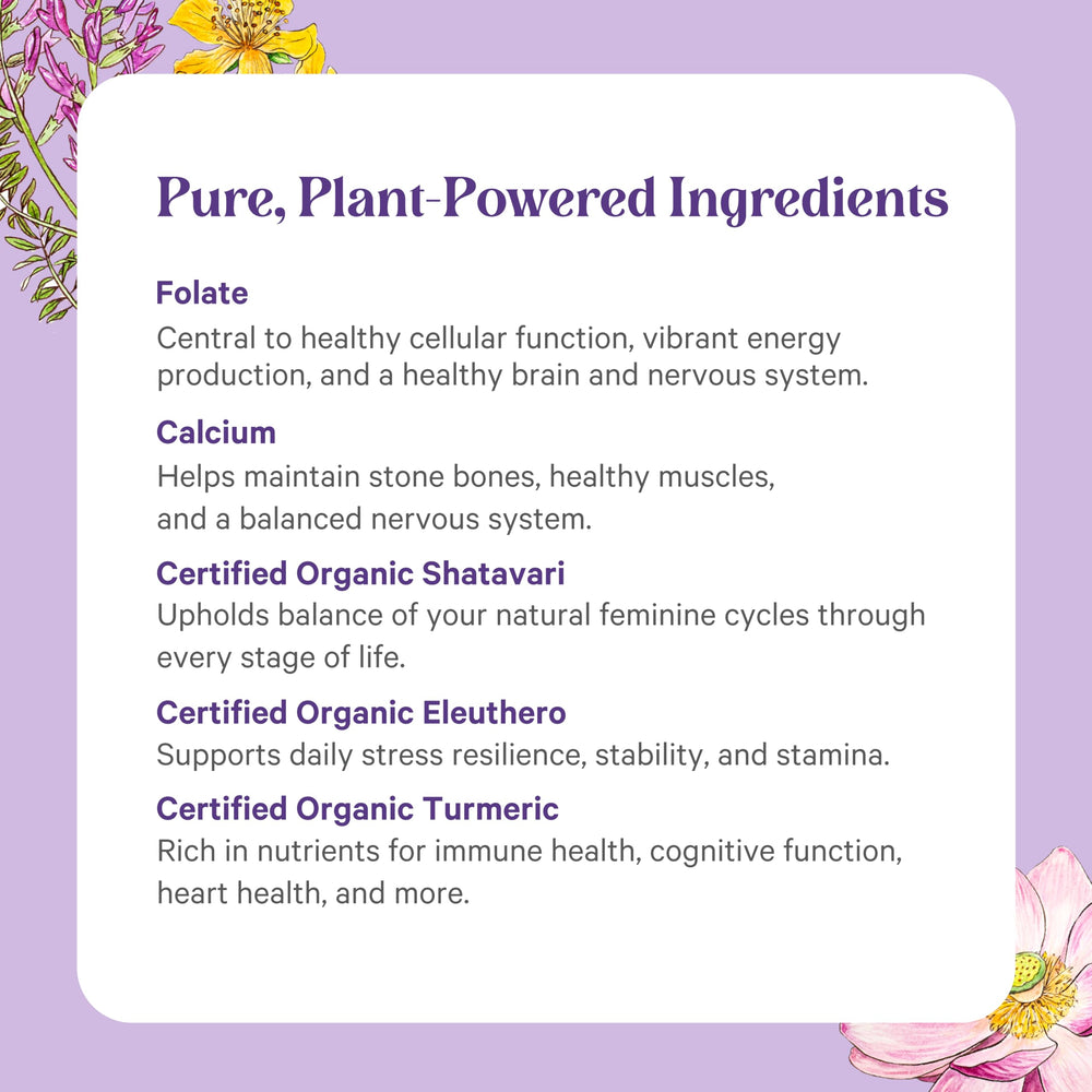 Pure Synergy bottle label closeup emphasizes transparency and ingredient quality.