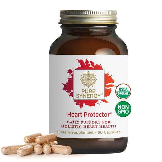 Pure Synergy Heart Protector bottle with 60 capsules for daily heart support.
