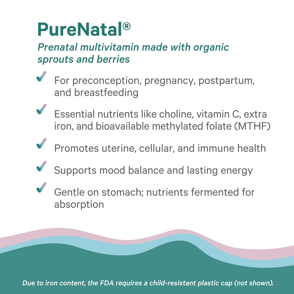 Pure Synergy PureNatal preconception and pregnancy focus underscores essential nutrient support.