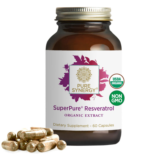 PURE SYNERGY SuperPure Resveratrol bottle high-potency antioxidant support