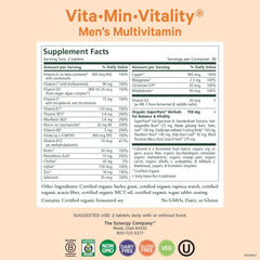 PURE SYNERGY Vita·Min·Vitality capsules shown for a simple daily routine