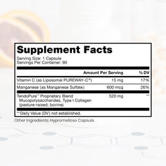 Pure Therapro Rx Acute Injury capsules shown for easy daily dosing and tendon support.