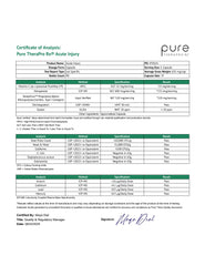 Pure Therapro Rx bottle pictured for active recovery and tendon health.