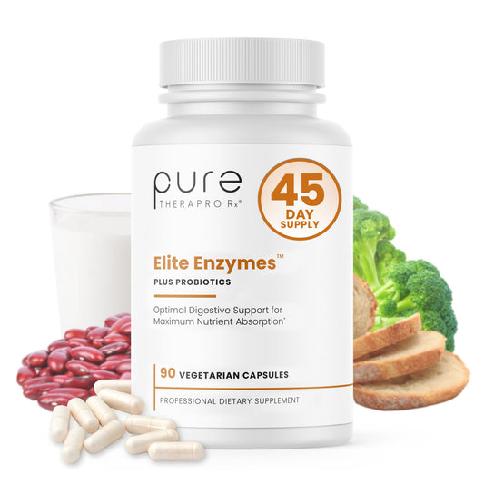 Pure Therapro Rx Elite Enzymes bottle front for digestive support