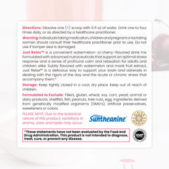 Pure Therapro Rx Just Relax Cherry label highlights monk fruit sweetness